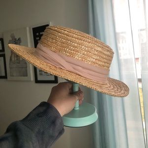 Flat Brim Straw Hat